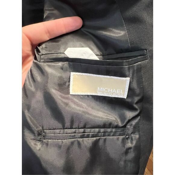 Michael Michael Kors Black Tux Top Men’s Size 50R 54% Polyester 44% Wool 2% Elas - Picture 8 of 16